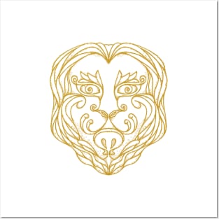 Decorative Lion Face Posters and Art